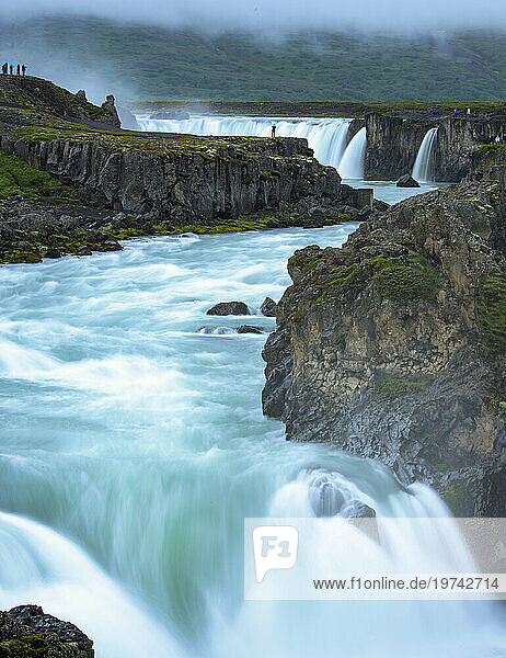 Gullfoss waterfall  on the Hvita River; Iceland