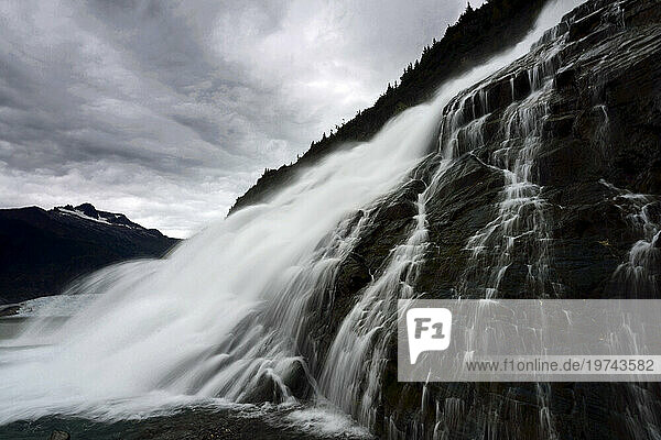 Mendenhall Glacier Falls; Juneau  Alaska  United States of America