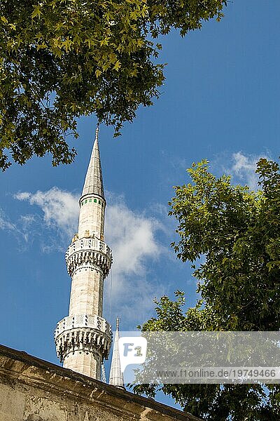 Minarett aus Stein in Moscheen der osmanischen Zeit