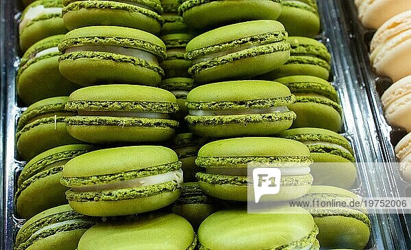 Französische Macaron Kekse. Stillleben mit Süßwaren