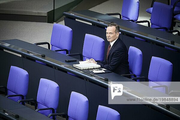 Volker Wissing (FDP)  Federal Minister for Transport and Digital Affairs  recorded during a government questioning in the German Bundestag. Berlin  18 October 2023