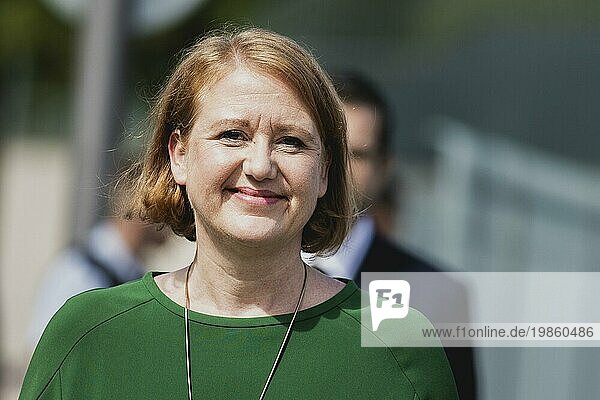 Lisa Paus (Alliance 90 The Greens)  Federal Minister for Family Affairs  Senior Citizens  Women and Youth  in a press statement on the Self-Determination Act after the Cabinet meeting in Berlin  23/08/2023