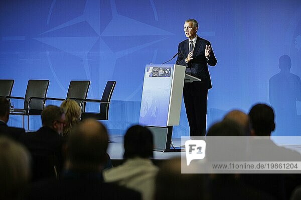 Jens Stoltenberg  Generalsekretär der NATO  aufgenommen im Rahmen seiner Rede bei der Eröffnung der NATO Cyberkonferenz im Auswärtigen Amt in Berlin  09.11.2023