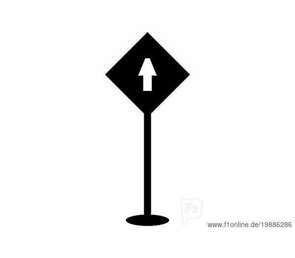 Straßenschild Symbol in Vektor auf weißem Hintergrund dargestellt