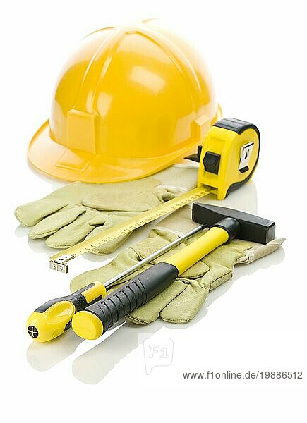 Handschuhe und Werkzeuge für Reparaturen