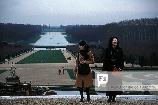 Visitors at the Palace of Versailles on the outskirts of Paris  France