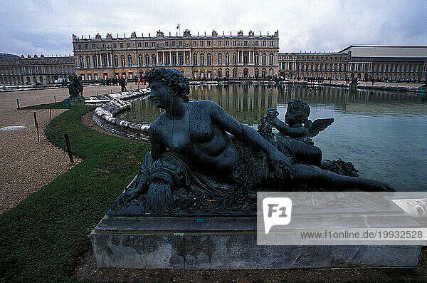 Statue in the garden of the Palace of Versailles on the outskirts of Paris  France