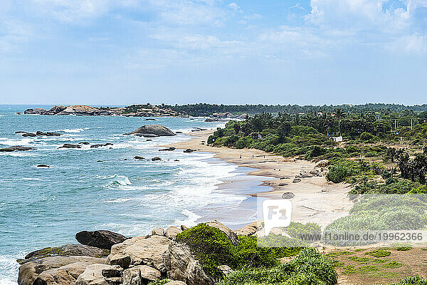 Sri Lanka  Southern Province  Tissamaharama  Coastline of Bundala National Park in summer