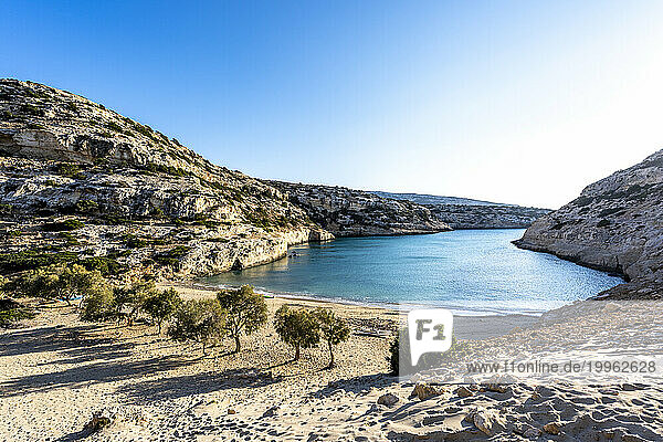 Greece  Crete  Asterousia Mountains surrounding Martsalos Beach