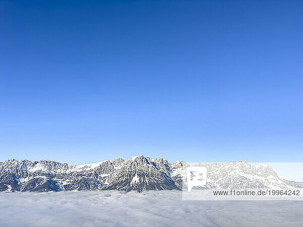 Austria  Clear sky over Kaiser Mountains