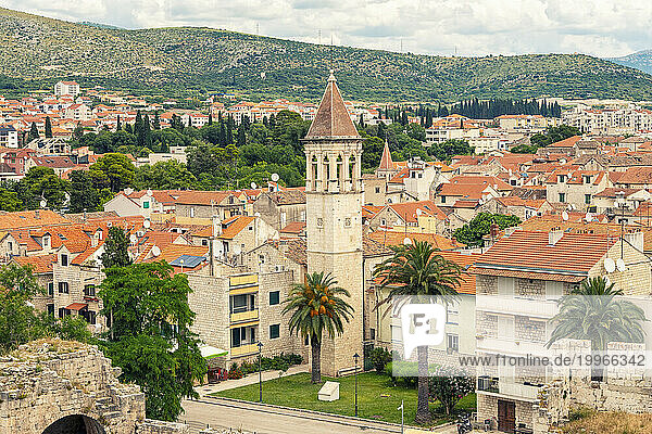 Croatia  Split-Dalmatia County  Trogir  St. Mihovil Belfry and surrounding houses