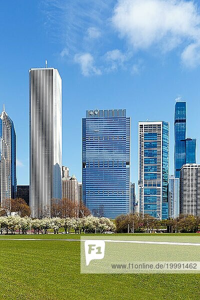 Chicago Skyline Wolkenkratzer Hochhäuser skyscraper in Chicago  USA  Nordamerika
