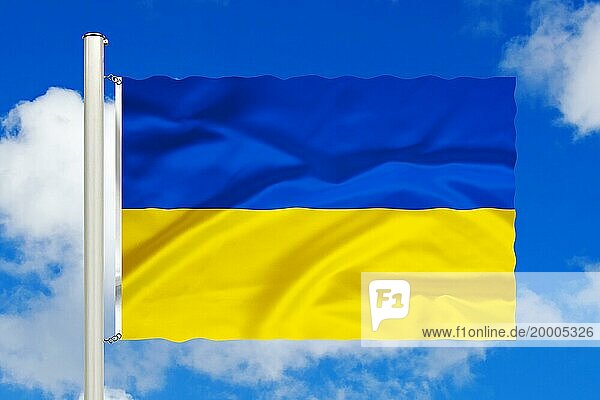 Nationalfahne von der Ukraine  Osteuropa  Studio