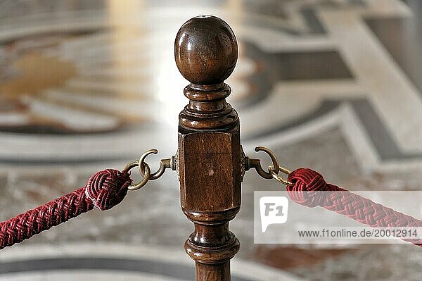Barrier inside St Peter's Basilica  Rome  Lazio  Italy  Europe