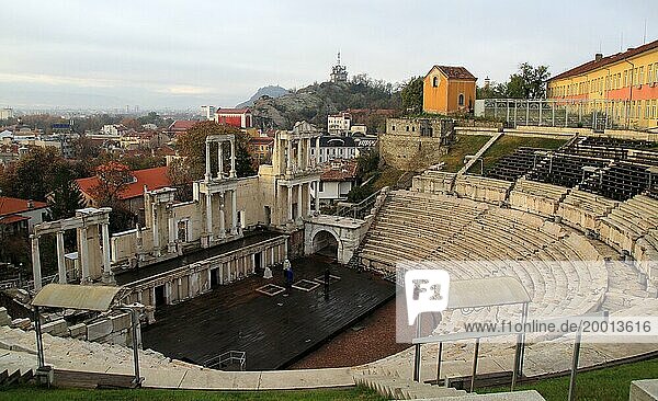 Römisches Amphitheater in Plovdiv  Bulgarien  Osteuropa  Europa