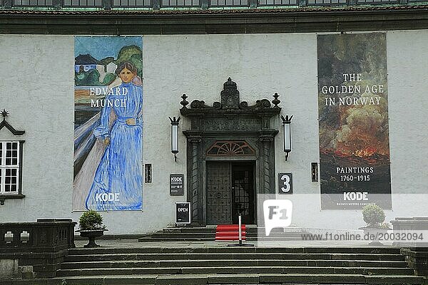 Kode 3 art gallery museum exterior  Bergen  Norway with Edvard Munch and the Golden Age exhibition