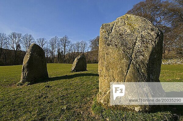 Megalithic stone circle at Kinnell  near Killin  Perthshire  Scotland  UK