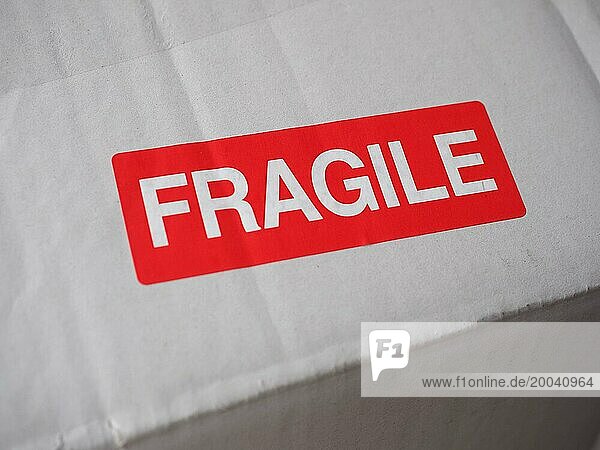 Fragile Zeichen Etikett Zeichen