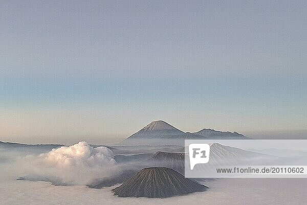 Mount Bromo volcano on the island of East Java  Indonesia  Asia