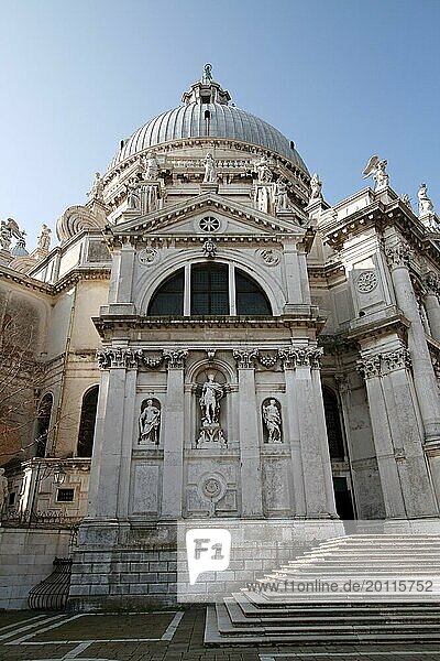 Santa Maria della Salute in Venice in the lagoon of Venice  Italy  Europe