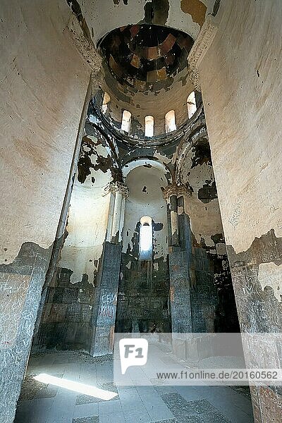 Armenian Church of St Gregory of the Abughamrents  Interior  Ani Archaeological site  Kars  Turkey  Asia