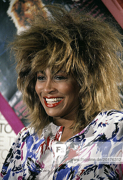 Celebrity. American-born (1939)  Swiss singer-songwriter. Tina Turner. 1985.