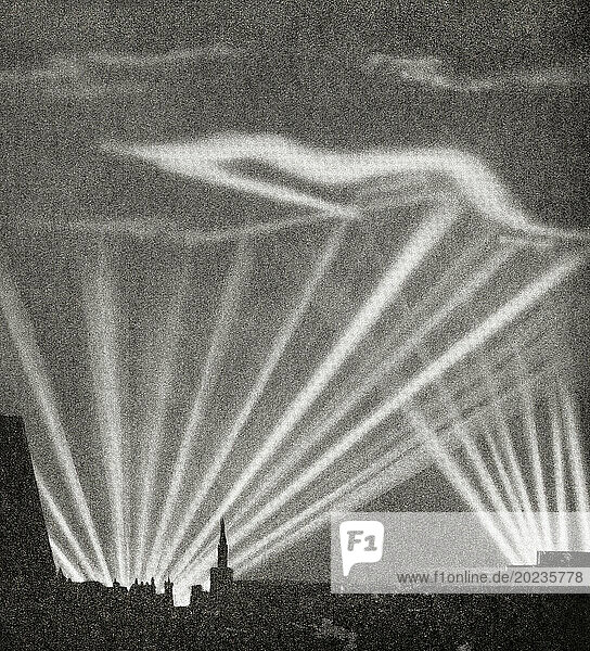 An all night raid on London  26-27 August 1940. From The War in Pictures  First Year.