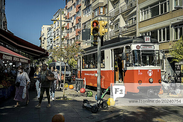 Tram in the Kadikoy neighbourhood of Istanbul; Istanbul  Turkey