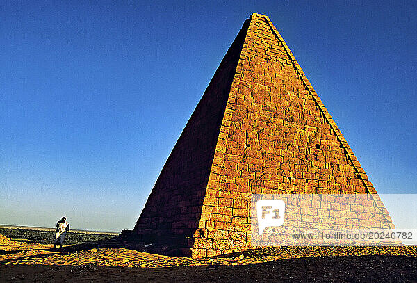 6th-7th century Kushite pyramid  one of the best preserved; Jebel Barkal  Sudan