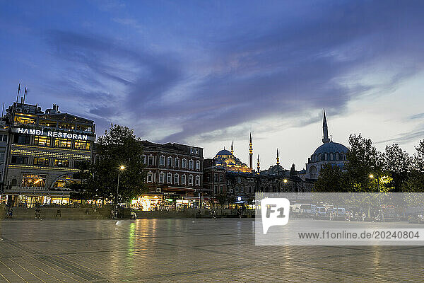 Suleymaniye Mosque and Eminonu Square in Fatih  Istanbul; Istanbul  Turkey