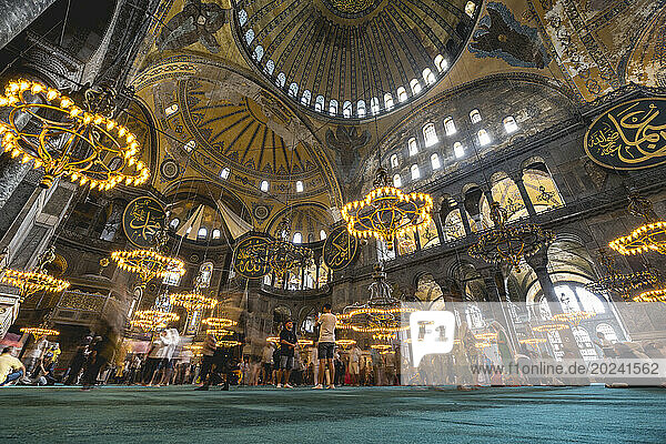 Hagia Sophia Grand Mosque interior; Istanbul  Turkey