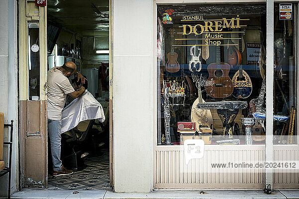 Barber shop in Istanbul; Istanbul  Turkey