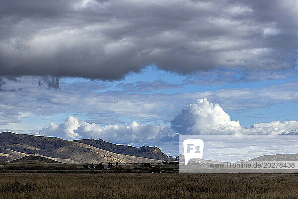 USA  Idaho  Bellevue  Dramatic clouds over landscape