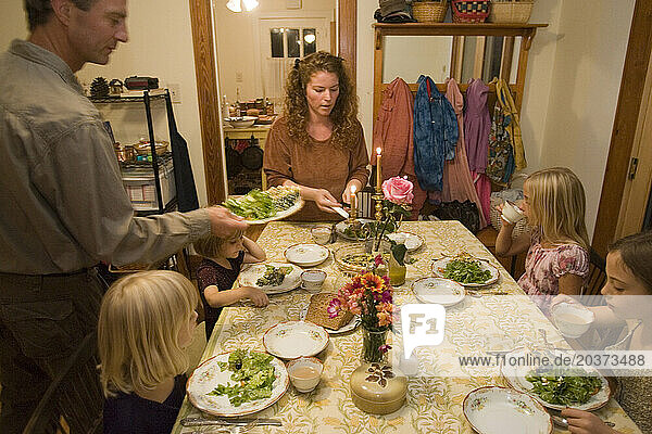 Family Eating Organic