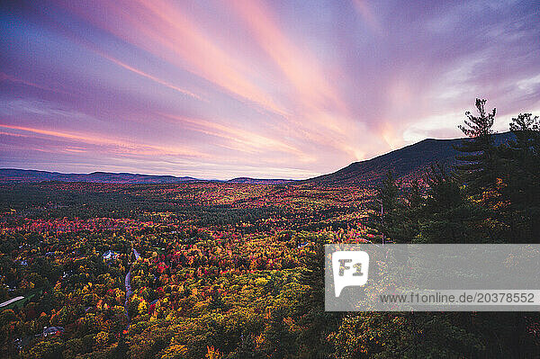 North Conway and Mount Washington Valley Foliage Sunset