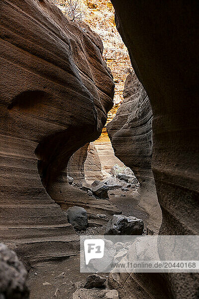 Cave of Barranco de Las Vacas  Gran Canaria  Spain