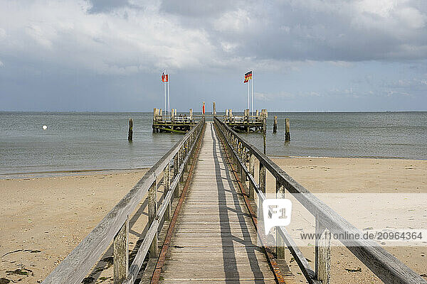 Germany  Schleswig-Holstein  Wyk  Pier on Fohr island