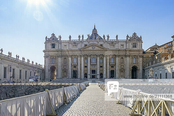 St. Peter's Square in Vatican city  Italy