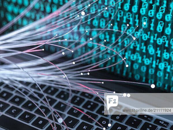 Virus attacking binary code in laptop