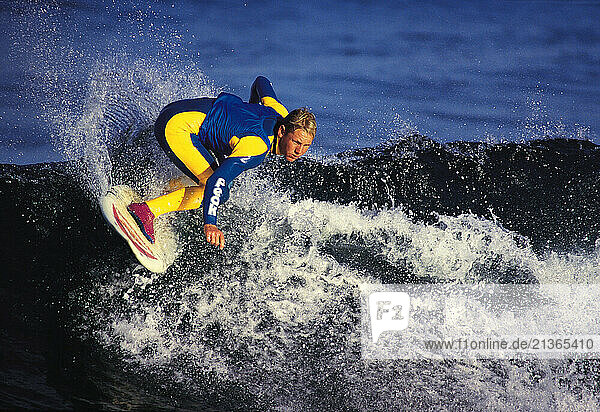Australia. Champion surfer. Richard Marsh surfing.