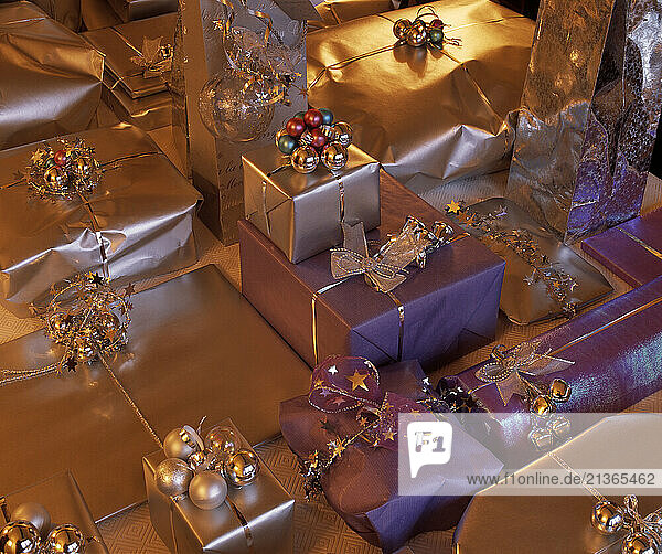 Still life. Christmas / Thanksgiving gift boxes.