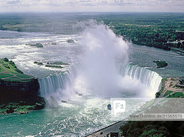 Canada. Ontario. Niagara Falls. Horseshoe Falls from the Canadian side.