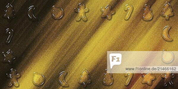 Weihnachten Plätzchen Urlaub Rahmen  Weihnachten Grußkarte  Neujahr gold glitter Hintergrund  3d Cookies Weihnachten Poster