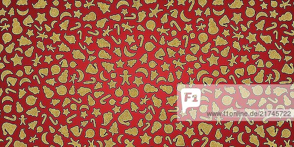 Rot und Gold Weihnachten Hintergrund  Weihnachten Ikonen Elemente banner