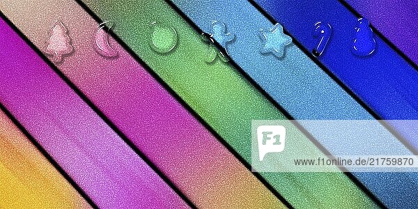 Weihnachten Plätzchen Urlaub Grußkarte  Weihnachten Grußkarte  Neujahr bunte Glitter Hintergrund  3d Cookies Weihnachten Poster