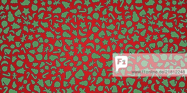 Rot und Grün Weihnachten Hintergrund  Weihnachten Icons Elemente banner