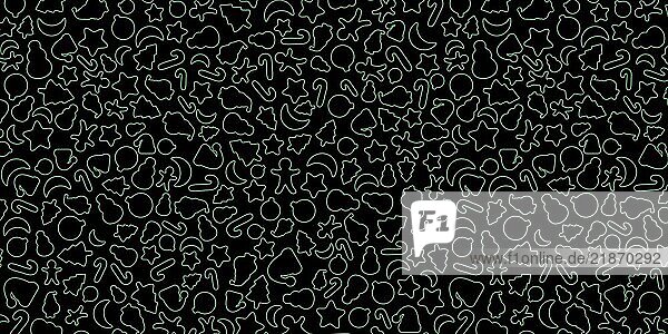 Schwarz und Grün Weihnachten Hintergrund  Weihnachten Ikonen Elemente banner