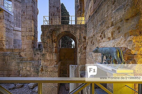 Entrance to the Praetorium of Tarragona  Tarragona  Catalonia  Spain