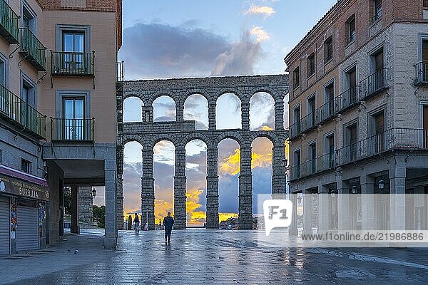 Roman Aqueduct  UNESCO  Segovia  Castile and Leon  Spain