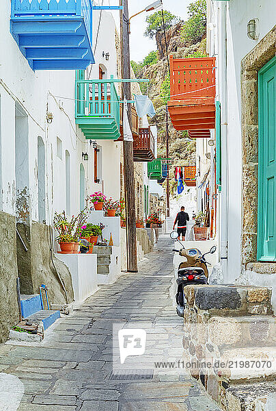 Old town  Mandraki  Nisyros Island  Dodecanese Islands  Greek Islands  Greece  Europe